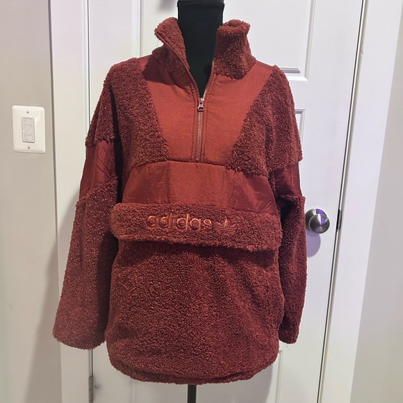 ADIDAS Sherpa/Teddy Oversized Pullover - Picture 5 of 5